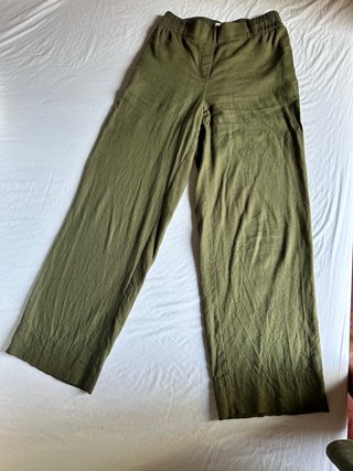 Pantaloni ZARA verdi elasticizzati