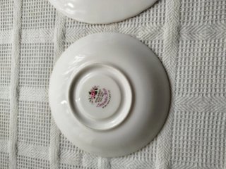 Trio de té porcelana rosas