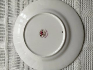 Trio de té porcelana rosas