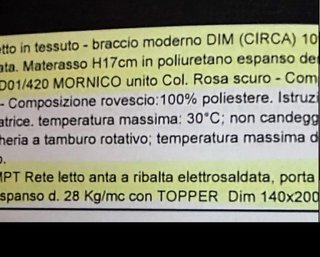 Divano letto Poltronesofà rosa tessuto