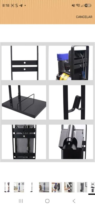 Soporte metal aspiradora Dyson