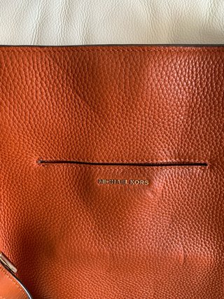 Bolso bandolera Michael Kors cuero naranja