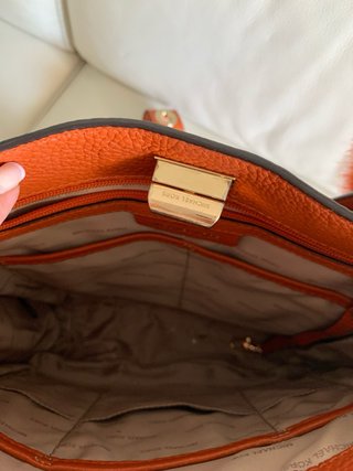 Bolso bandolera Michael Kors cuero naranja