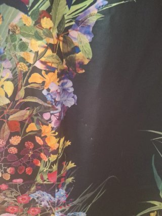 Vestido Esprit T38 floral negro multicolor