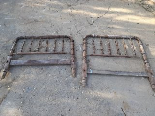 Cabecero cama madera antiguo