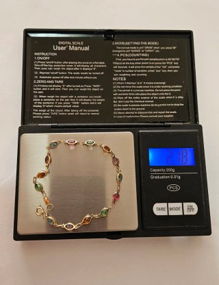Pulsera Oro 18k Multicolor.