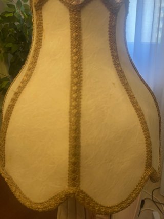 Lámpara de mesa vintage mármol y tela