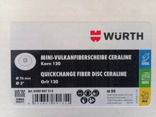 Lijas Wurth mini amoladora.
