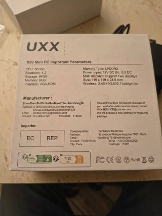 Mini PC UXX Nero/Grigio