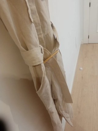 Mono Mango sin mangas beige talla S