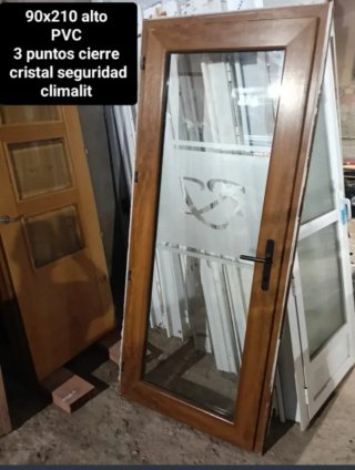 Puerta PVC 90x210cm Cristal Seguridad