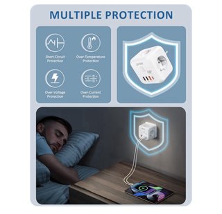 Cubo Enchufe USB Lencent Carga Rápida 35W