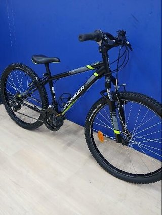 Bicicleta niños mtb 24 pulgadas Rockrider ST 500 negro 8-12