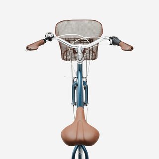 Bicicleta urbana cuadro bajo Elops 540 azul petróleo