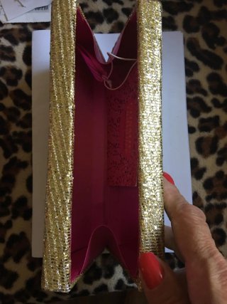 Bolso de fiesta dorado brillante
