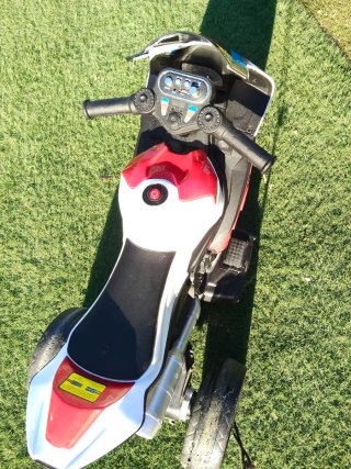 Moto Eléctrica BMW para Niños Roja y Blanca