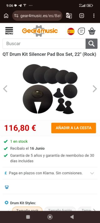 Set de Silenciadores para Batería y Platillos