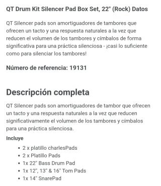 Set de Silenciadores para Batería y Platillos
