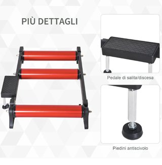Rullo Allenamento Bici Indoor Rosso
