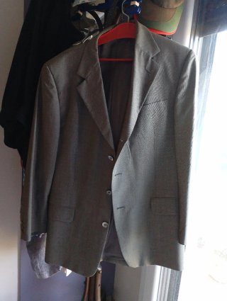 Traje de verano gris
