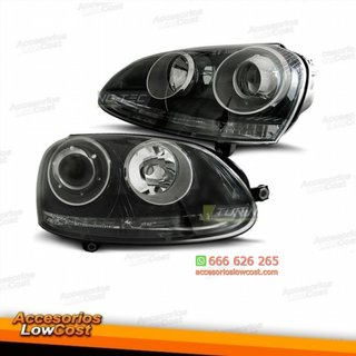 FAROS DEPORTIVOS NEGRO para VW GOLF 5 10/03-09