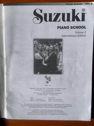 Suzuki Piano School Vol. 2