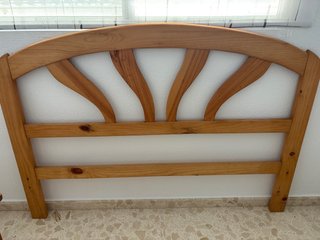 Cabecero de madera estilo rústico de 135 cm