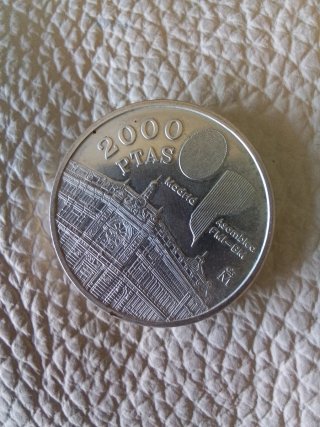 Moneda 2000 Pesetas Plata 1994 Juan Carlos I