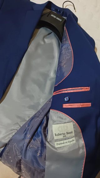 Traje Roberto Bassi Azul Talla 44