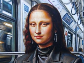 Stampa incorniciata Gioconda in Metro 20x20