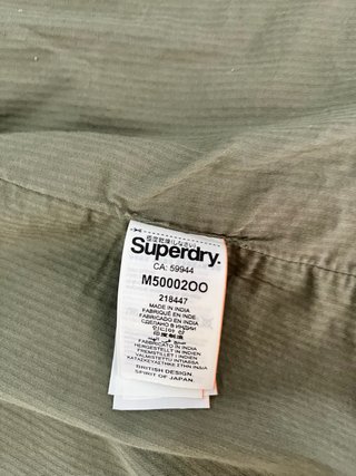 Parka Superdry Verde Oliva Talla XL