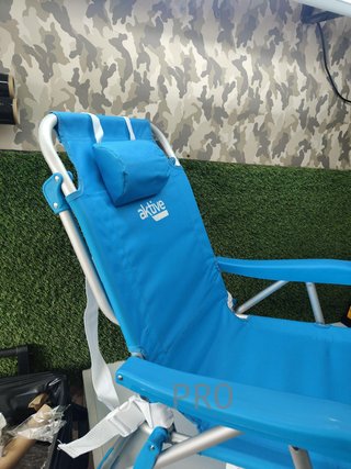 Silla plegable de playa con cojín - Aktive