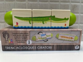 Puzzle giratorio de madera Montessori