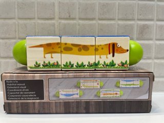Puzzle giratorio de madera Montessori