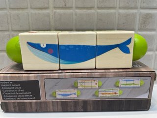 Puzzle giratorio de madera Montessori