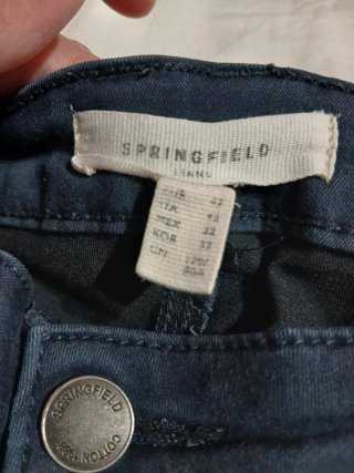 Pantalones tela elástica, azules con estrellas