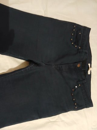 Pantalones tela elástica, azules con estrellas