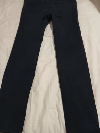 Pantalones tela elástica, azules con estrellas