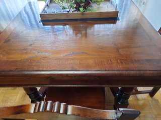 Mueble comedor madera y cristal