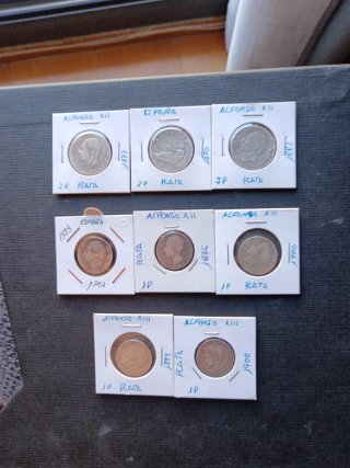 56 Monedas: 35 España + 21 Extranjeras plata escuc