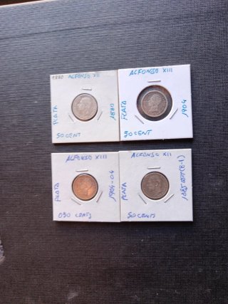 56 Monedas: 35 España + 21 Extranjeras plata escuc