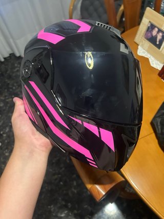 Casco Moto Unisex Rosa DOT Nuevo