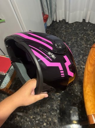 Casco Moto Unisex Rosa DOT Nuevo
