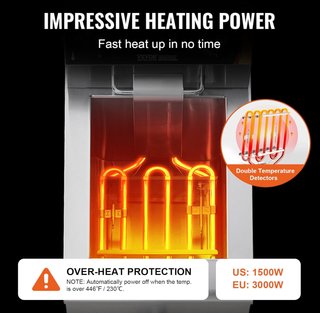 Freidora eléctrica de cesto único VEVOR 3000W 11 L