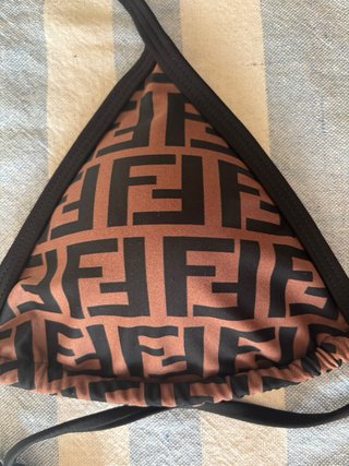 Bikini Fendi FF Marrón y Negro