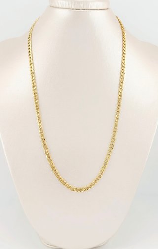 Cadena laminada en oro de 18k