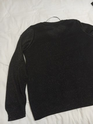 Jersey Mango Negro Dorado Talla L