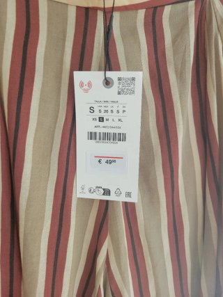 Zara Bestseller Falda midi a rayas ZW