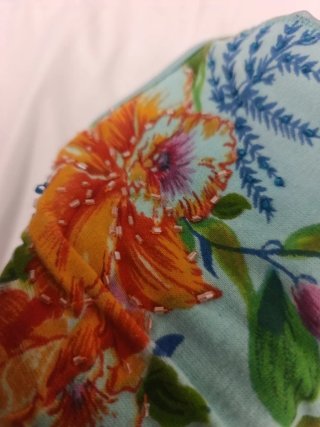 Camiseta Derhy floral transparente