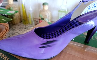 Zapatos de tacón fino morados talla 36
